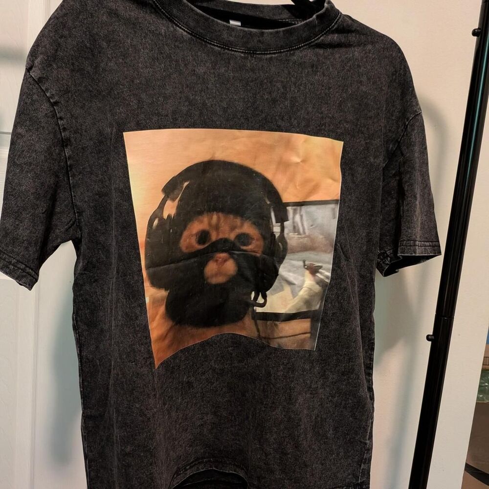 Unisex Grey and Black T-shirt